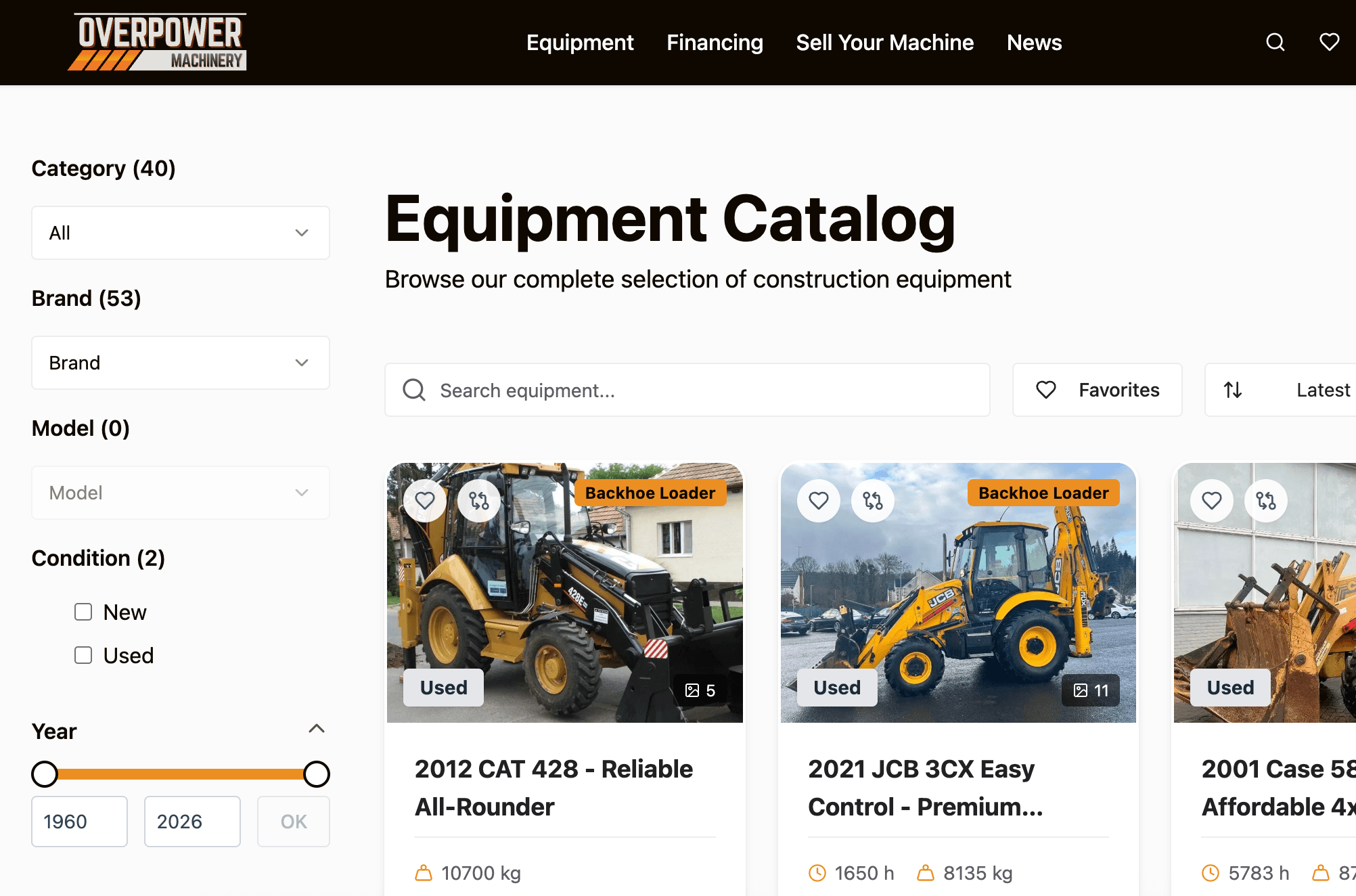 OP Group: Heavy machinery store
